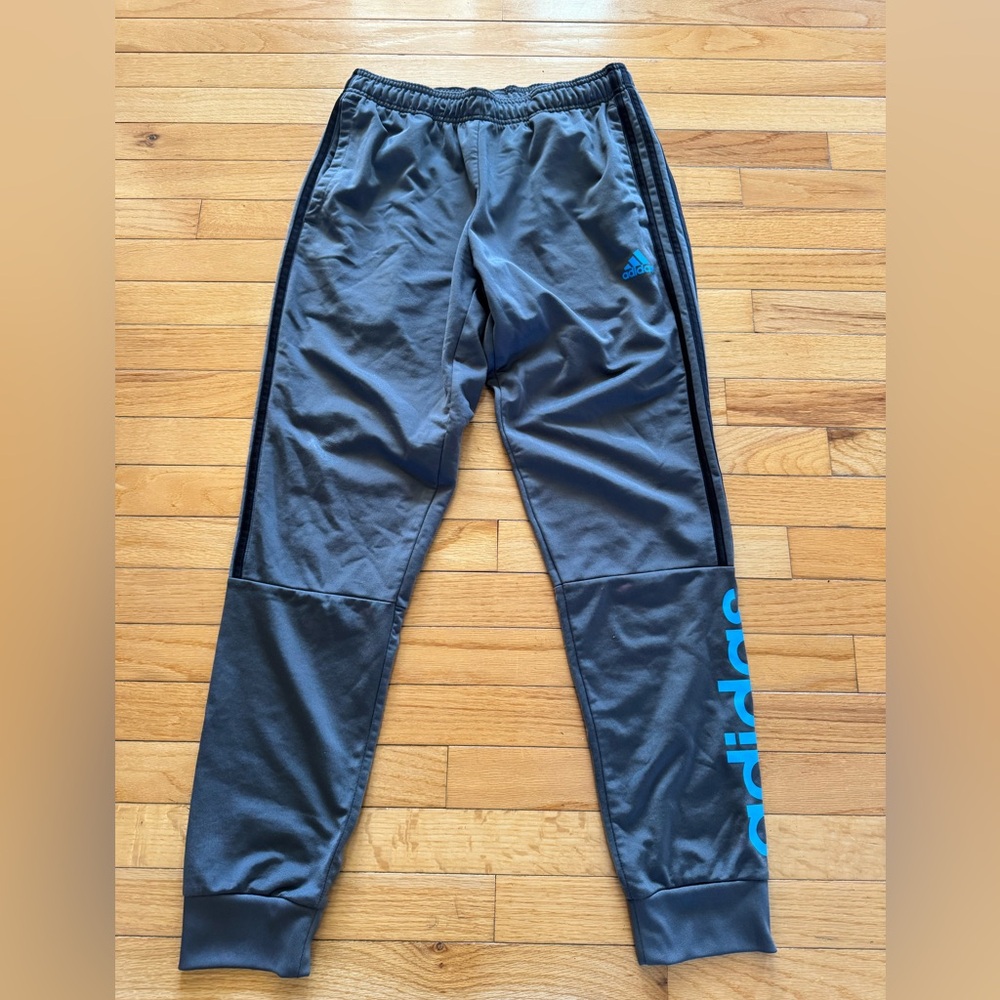 Adidas Charcoal and Teal Joggers